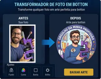 Tela real da ferramenta Transformador de Foto em Botton da Escola de Bottons